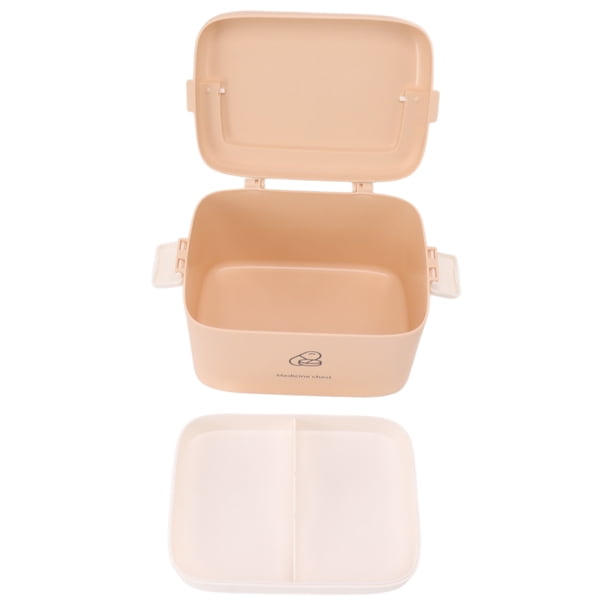 Caja De Medicamentos Grande, Contenedor Organizador De Almacenamiento De Medicinas, Estuche De Medicina De Emergencia Familiar De 2 Capas Con Bandeja Extraíble