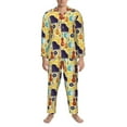 thumbnail image 3 of Vsdgher Musical Instruments Mens Pajama Set, Soft Warm Long Sleeve Sleepwear, Cozy Button-Down Pjs for Men-XX-Large, 3 of 7