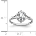 thumbnail image 2 of Bague en Argent Sterling 925 Topaze Blanche avec Diamant, Pierre de Naissance, Pierre d'Avril, 2 of 6