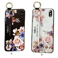 thumbnail image 3 of Phone Case TPU Phone Cover Floral Print Cellphone Protector with Bracket, Replacement for iPhone XR 6.1 inch, White, 3 of 7