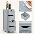 thumbnail image 5 of Giantex 4-Drawer Bathroom Storage Cabinet, Floor Cabinet w/Cut-out Handles, Freestanding Side Storage Cabinet for Bedroom, 5 of 8