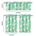 thumbnail image 3 of 3 PCS Farmhouse Kitchen Curtains Set with Valance - Chicken & Egg Cartoon Print Semi-Sheer Tier Curtains for Windows, Farm Animal Theme, 3 of 4