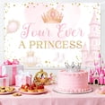 thumbnail image 5 of 6x4FT Four Ever a Princess Backdrop Princess 4th Birthday Photography Background for Girls Crown Castle Fairy 4 Years Old Bday Party Party Decorations Banner Supplies Photo Booth Props, 5 of 6