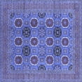 thumbnail image 1 of Ahgly Company Indoor Square Oriental Blue Traditional Area Rugs, 3' Square, 1 of 4