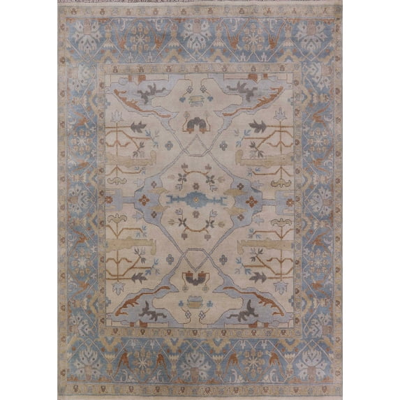 Ahgly Company Indoor Rectangle Mid-Century Modern Rose Dust Purple Area Rugs, 2' x 4'