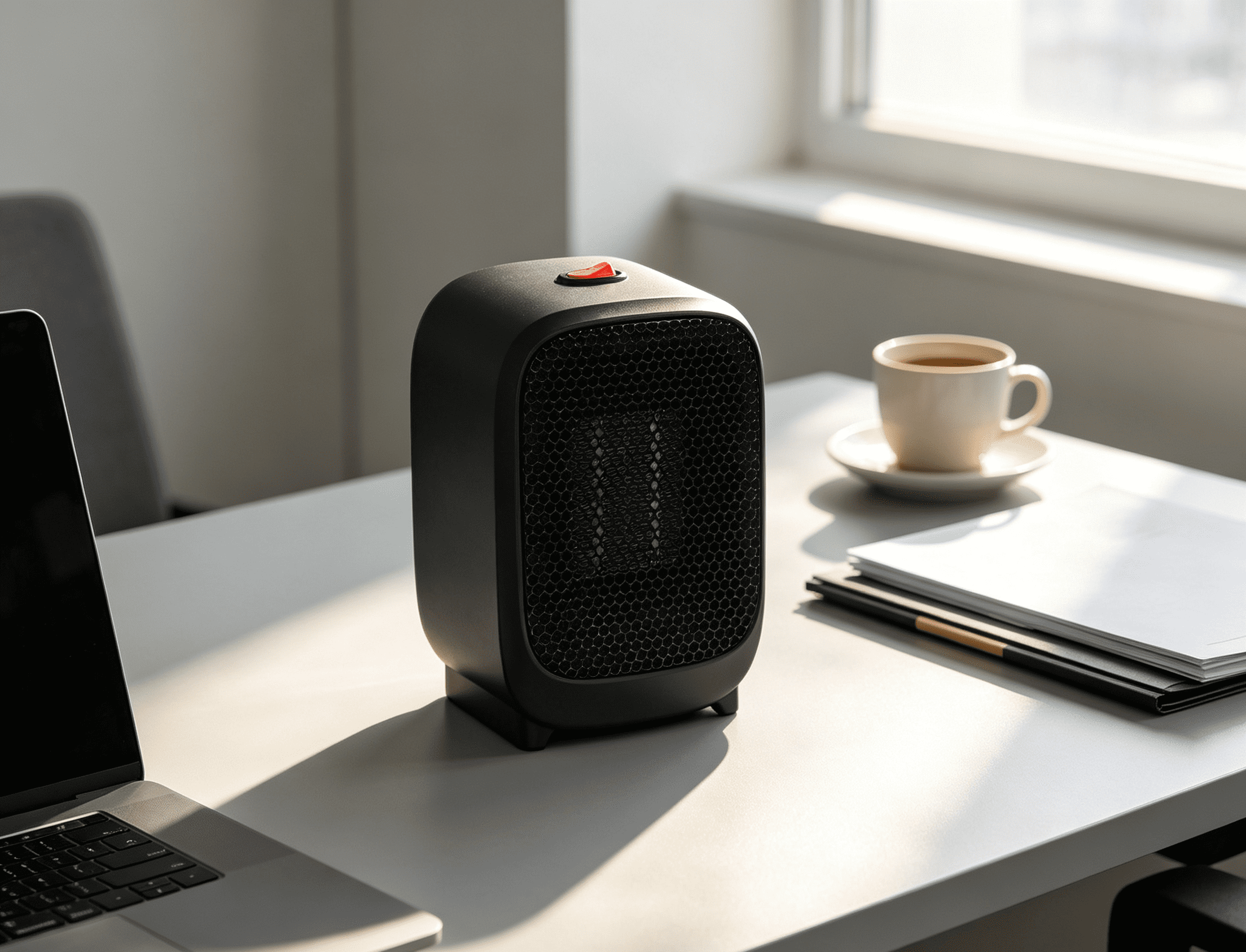 Mainstays Personal Electric Space Heater 400W for Indoor, Portable Electric Heater for Home, PTC Ceramic for Fast Safe Energy Efficiency, Black