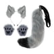 thumbnail image 1 of Ears and Tail Set Plush Wolf Ears Hair Clip con guantes, disfraz de felpa para adultos Hair Hoop para baile, baile, regalos divertidos Dress Gris Sunnimix Cola de disfraz, 1 of 8