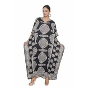 Women's Plus Size Polyester Kaftan Dresses for Women Casual Long Printed Caftan Wear Maxi Kimono Ladies Girls Caftans Online by Oussum