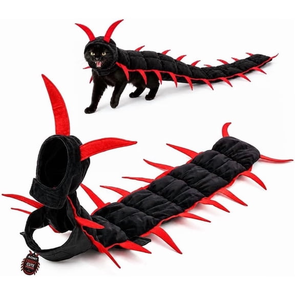 2027 New Halloween Centipede Pet Costume for Cats & Small Dogs, Funny Adjustable Pet Outfit, Scary Shape Suit for Party, Dress‑up, Photo Shoot, HOOK&LOOP