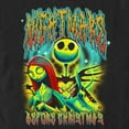 thumbnail image 2 of Men's The Nightmare Before Christmas Colorful Metal Poster Graphic Tee Black 2X Large, 2 of 5