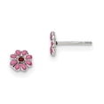 thumbnail image 1 of Sterling Silver Madi K Enamel Flower Post Earrings QGK103, 1 of 2