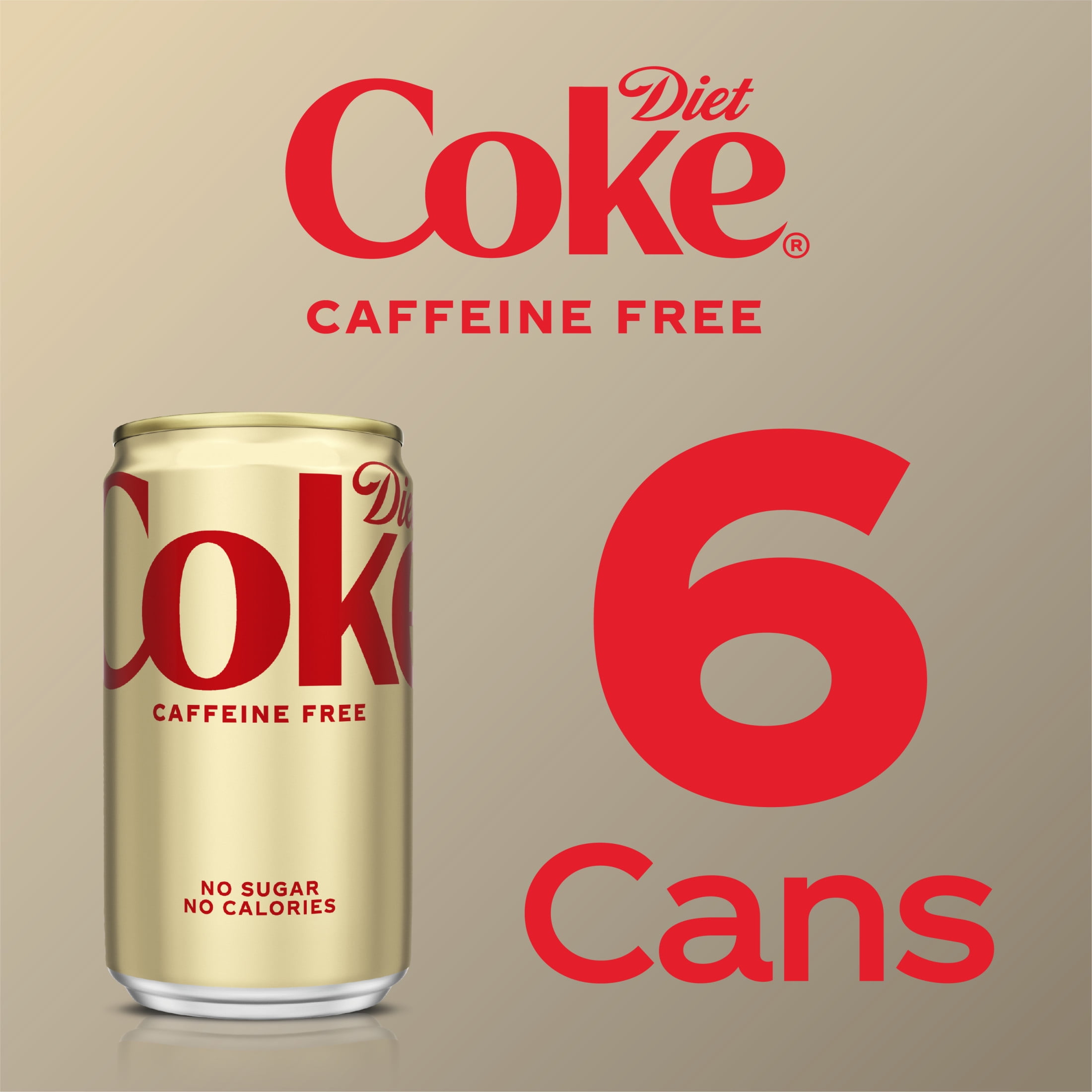Diet Coke Caffeine-Free Soda Pop Mini Cans, 7.5 fl oz, 6 Pack