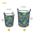 thumbnail image 3 of Zufioo Animals In Camping Print Round Dirty Clothes Basket, Waterproof Standing Dirty Clothes Bag, Suitable for Home, Bathroom, Car Trunk-Small, 3 of 6