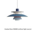 thumbnail image 3 of Luz colgante Lámpara de araña colorida Forma de luminaria Lámpara colgante Led de metal Cocina Habitación Club Restaurante Mostrador Iluminación y accesorios azul graduado 300MM (SIN BOMBILLA) Moyic HA069684-11, 3 of 6