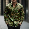 thumbnail image 2 of QingYiHua Men's Button-Down Shirts Fashionable Camouflage Print Casual Long Sleeve Turndown Collar Shirt Men Clothes Fashion 2025 Spring Fall 2024 Clearance, 2 of 5