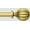 Gold, variant on Yafa Home Fashion Adjustable Curtain Rod for Windows, 3/4 inch Pole Single Curtain Rod With Ball Finials, All Hardware included.