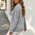 thumbnail image 5 of GUACER Womens Plus Size V-Neck Long Sleeve Tops Collared Ribbed Knit Loose Pullover Sweaters Soft Casual Fall Winter Blouses, 5 of 6