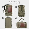 thumbnail image 4 of WITZMAN Large Travel Backpack for Men Canvas Rucksack Carry on Luggage Duffel Bag (A2021 Update Army Green), 4 of 10