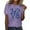 Purple, variant on Seductiva Basic T Shirts for Women 2025 Summer Women's Baseball Print T Shirt Comfy Casual Vacation Workout Clothes Trendy Tunic Blouses