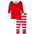 thumbnail image 2 of Nouveaux Jammies Pyjamas Organiques pour Bébés Garçons à Rayures, Rouge, 24 Mois, 2 of 2