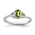 thumbnail image 6 of 925 Sterling Silver Rhodium-Plated Peridot Ring Size 9, 6 of 6