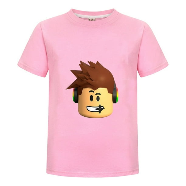 Playera Roblox Niño con Estampado de Personajes Populares, Camiseta de Algodón Fresco, Ropa Gamer Casual Infantil, Ideal para Fans de Juegos, Regalo de Fiesta