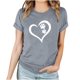 thumbnail image 1 of Fiudx Ofertas y Liquidaciones Camiseta Informal de Manga Corta con Cuello Redondo y Estampado Informal a La Moda para Mujer, 1 of 3