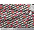thumbnail image 3 of Soimoi Cotton Duck Fabric Stripe,Leaves & Wild Flower Floral Fabric Prints by Yard 42 Inch Wide, 3 of 3