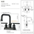 thumbnail image 4 of WOWOW Centerset 4 Inch 2 Handle High Arc Bathroom Sink Faucet, Oil Rubbed Bronze, 4 of 7