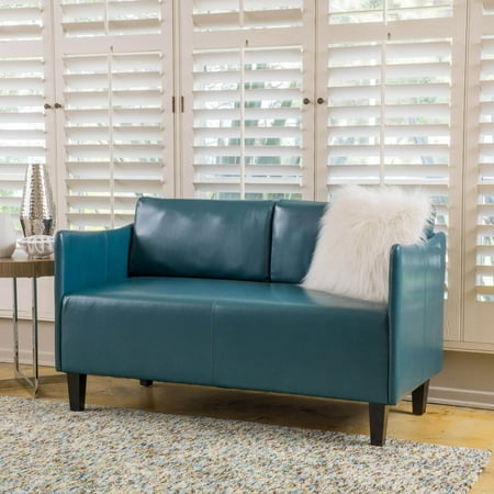 Leather Upholstered Loveseat - Erickson Faux Leather Modern Loveseat, Multiple colors