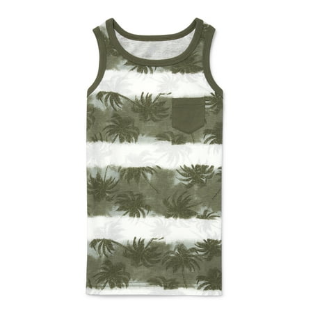The Children's Place Palm Tree Print Pocket Tank Top (Big Boys)