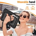 thumbnail image 4 of Case for Samsung Galaxy Tab S10 Lite/S10 FE/S9 FE/S9, 360 Rotating Stand Handle Shoulder Strap Heavy Duty Shockproof Cover, Black, 4 of 7