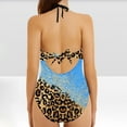thumbnail image 6 of VgaVtl Womens One Piece Swimsuit Halter Bathing Suit for Women Plus Leopard Print Clubwear Bikinis Backless Swimsuits,Blue XXL, 6 of 6