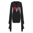 thumbnail image 4 of Womens Summer Dresses Fashion Vintage Flared Sleeve Dress Gothic Dress Performance Spring Dress Black L, 4 of 4
