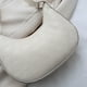 thumbnail image 4 of Rhombic Lattice Underarm Bags Casual Crescent Shoulder Bag para viajes (blanco), 4 of 7