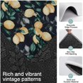 thumbnail image 3 of Yellow Lemon Fruit Leaves Black Pattern Kitchen Rugs Sets Of 3,Kitchen Runner Rugs Non Skid Washable,Decorative Kitchen Floor Mats for Kitchen,Sink,Laundry,17"x30"+ 17"x47" + 17"x59", 3 of 6
