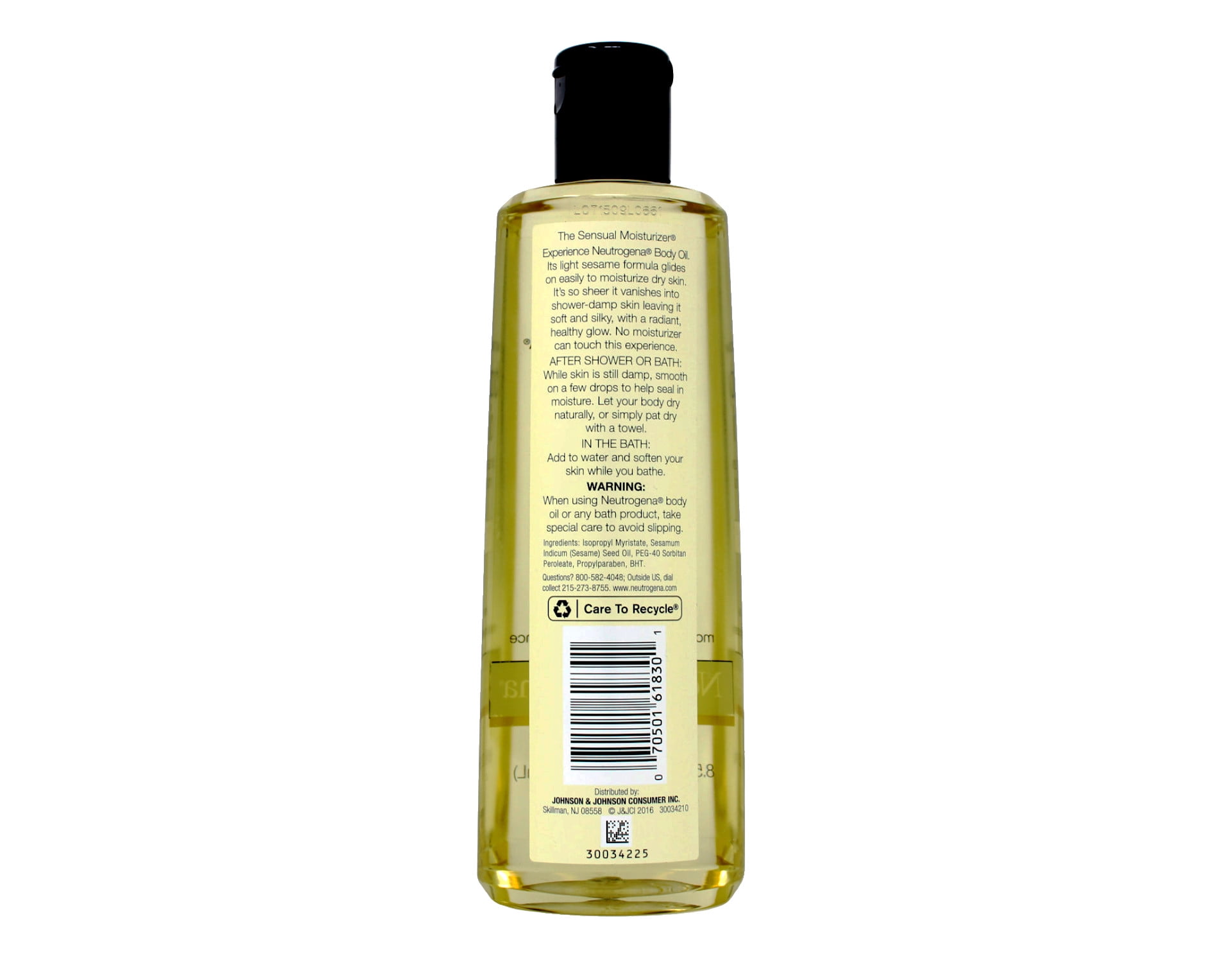 Neutrogena Moisturizing Light Sesame Body Oil Fragrance-Free