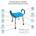 thumbnail image 4 of Platinum Health Independence(tm) Deluxe Bath Shower Chair Padded Seat Armrests Commercial Quality, 4 of 5
