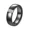 Black, variant on Unisex Ceramic 6MM Simple Rectangle Cut Crystal Micro-Pave Zircon Inlay Plain Ring Wedding Band White Size 7