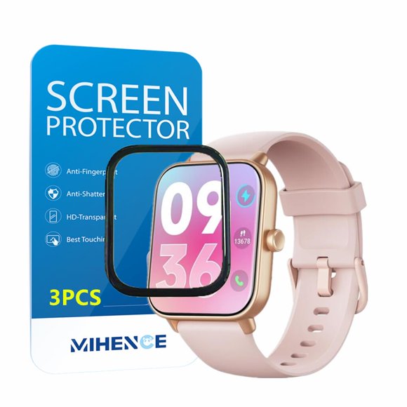 Mihence Protector De Pantalla Compatible Con Enomir Smart Watch Idw19 3D Cobertura De Pantalla Completa Película Protectora Pmma Para Idw19 1.8 Pulgadas Smartwatch (3 Pcs)