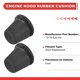 thumbnail image 4 of 2PCS Engine Hood Rubber Cushion Bonnet Gasket for HONDA CIVIC 06-15 CITY 2009-2014 ACCORD CRV 2007-2, 4 of 5