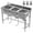 51" x 19.7" x 31.5", variant on 3 Compartment Utility Sink with Adjustable Legs, Heavy Duty Commercial Sink, Freestanding Utility Sink with 304 Stainless Steel for Restaurant, Food Truck