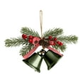 thumbnail image 6 of KOYPTL 2 Pcs Christmas Bells Ornaments,5*9 Inch Christmas Hanging Bell Ornaments with Bow and Berry Tree,Christmas Tree Decorations for Holiday Fireplace Home Indoor Xmas Decoration(Green), 6 of 7