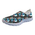 thumbnail image 1 of doginthehole Zapatos góticos Zapatillas de deporte para mujer Estampado de calavera de azúcar Zapatos planos de malla de aire para mujer Mocasines de playa ligeros y transpirables de verano, 1 of 5