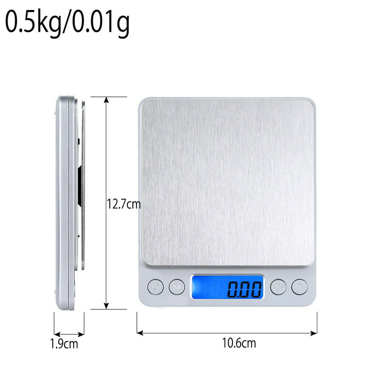 Digital Gram Scale , Small Jewelry Scale,Digital Weight Gram and Oz, Tare  Function Digital Herb Scale for Food, Mini Reptile,,1kg/0.1g，G10096
