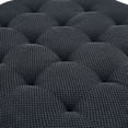 thumbnail image 6 of S-HOME Classic Tufted Design Storage Ottoman With Nailhead Trim 30 Inch Square Upholstered Footstool For Living Room Or Bedroom Decor, Black, 6 of 10