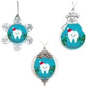 Tooth Dental Hygienist Dentist Merry Christmas 2021 Ornament Gift