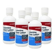 LEADER Calamine Clear Lotion, External Analgesic & Skin Protectant, Fast-Acting Itch Relief for Poison Ivy, Insect Bites, Chicken Pox, 6 FL OZ - 5 Pack