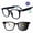Standard Edition - [Black Frame + Color-Changing Lenses], variant on AI real-time translation glasses for couples. With auto-dimming lenses, calls, music and remote camera control, ideal for Valentine's gifts.