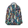 thumbnail image 3 of Boho Dog Aesthetic Backpack with Hand-Drawn Dog Graphics, Ethnic Patterns, and Floral Designs, Spacious and Trendy, 3 of 6